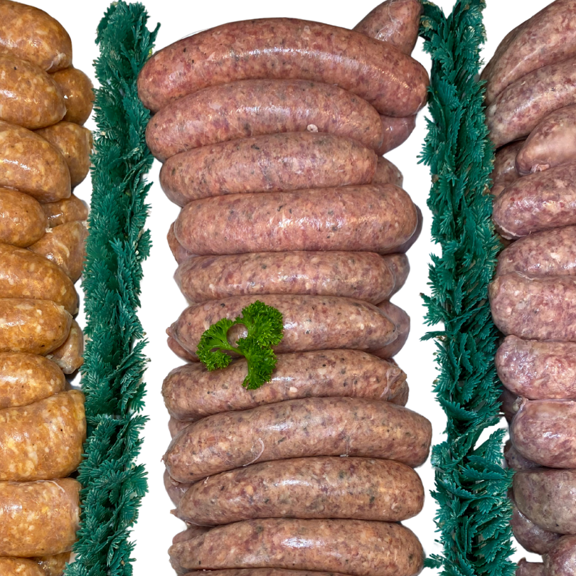 Angus Beef, Steak & Onion Sausages GF